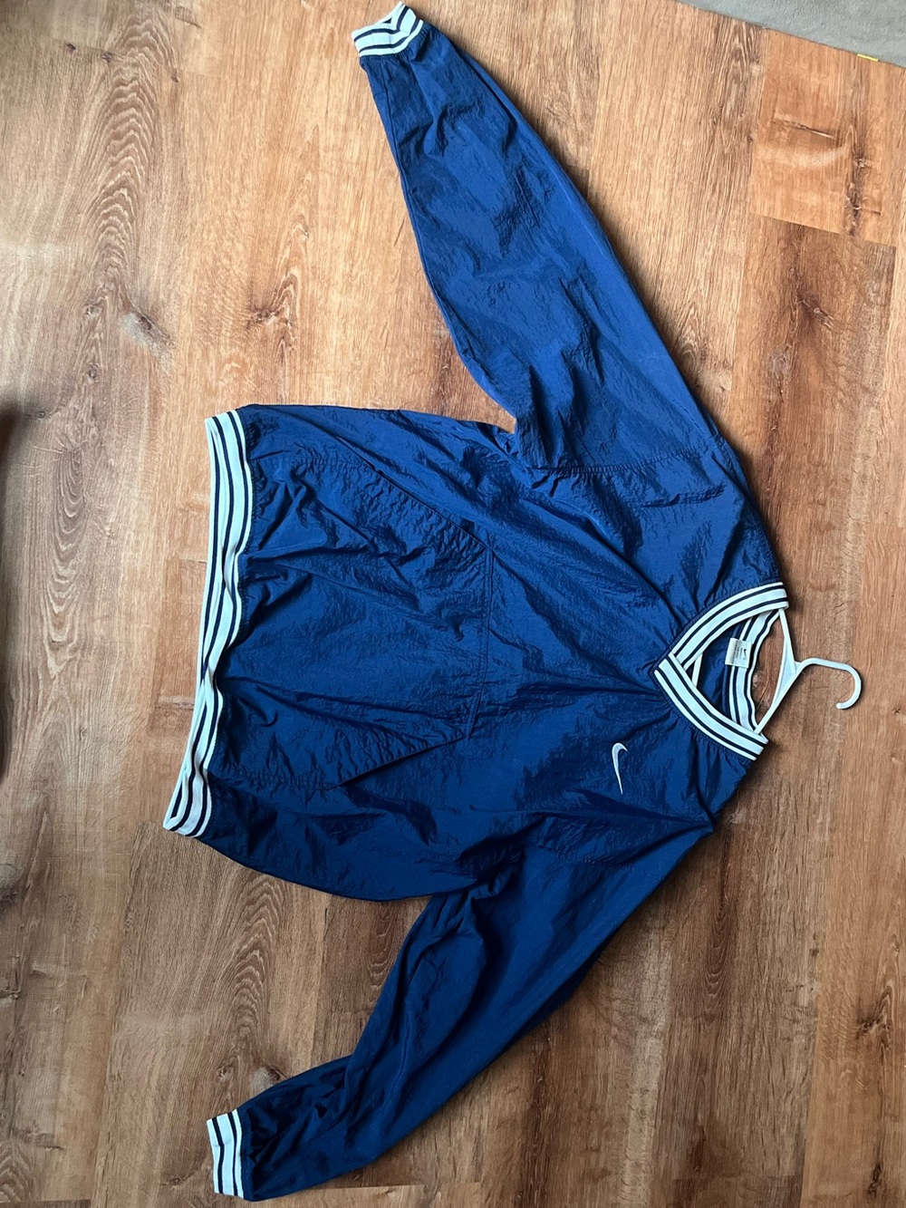 Vintage Nike Navy Blue Pullover Windbreaker Jacket Large 90s Y2K